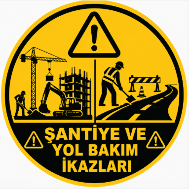 Şantiye ve Yol Bakım Çalışmaları Levhaları 