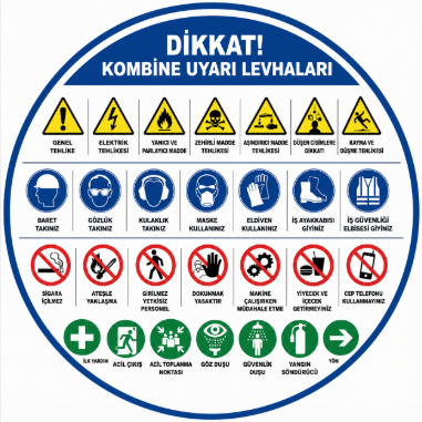 Kombine Uyarı Levhaları