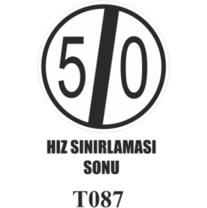 Hız Sınırlaması Sonu  - Uyarı Levhası