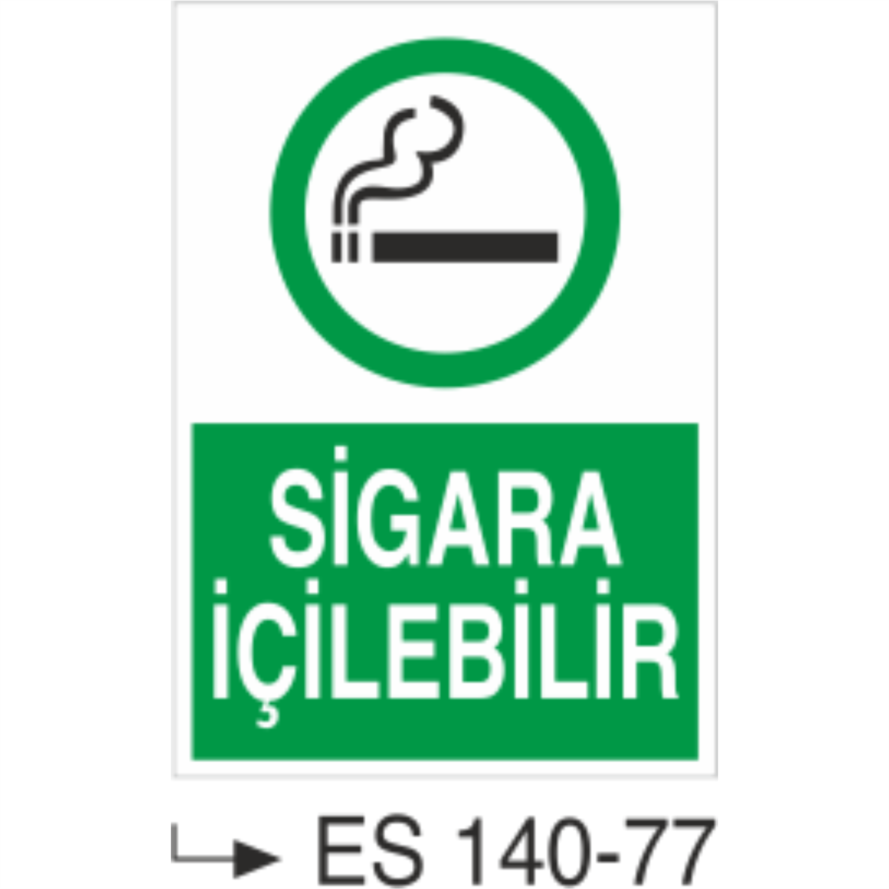 Sigara İçilebilir-Uyarı Levhası
