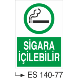 Sigara İçilebilir-Uyarı Levhası