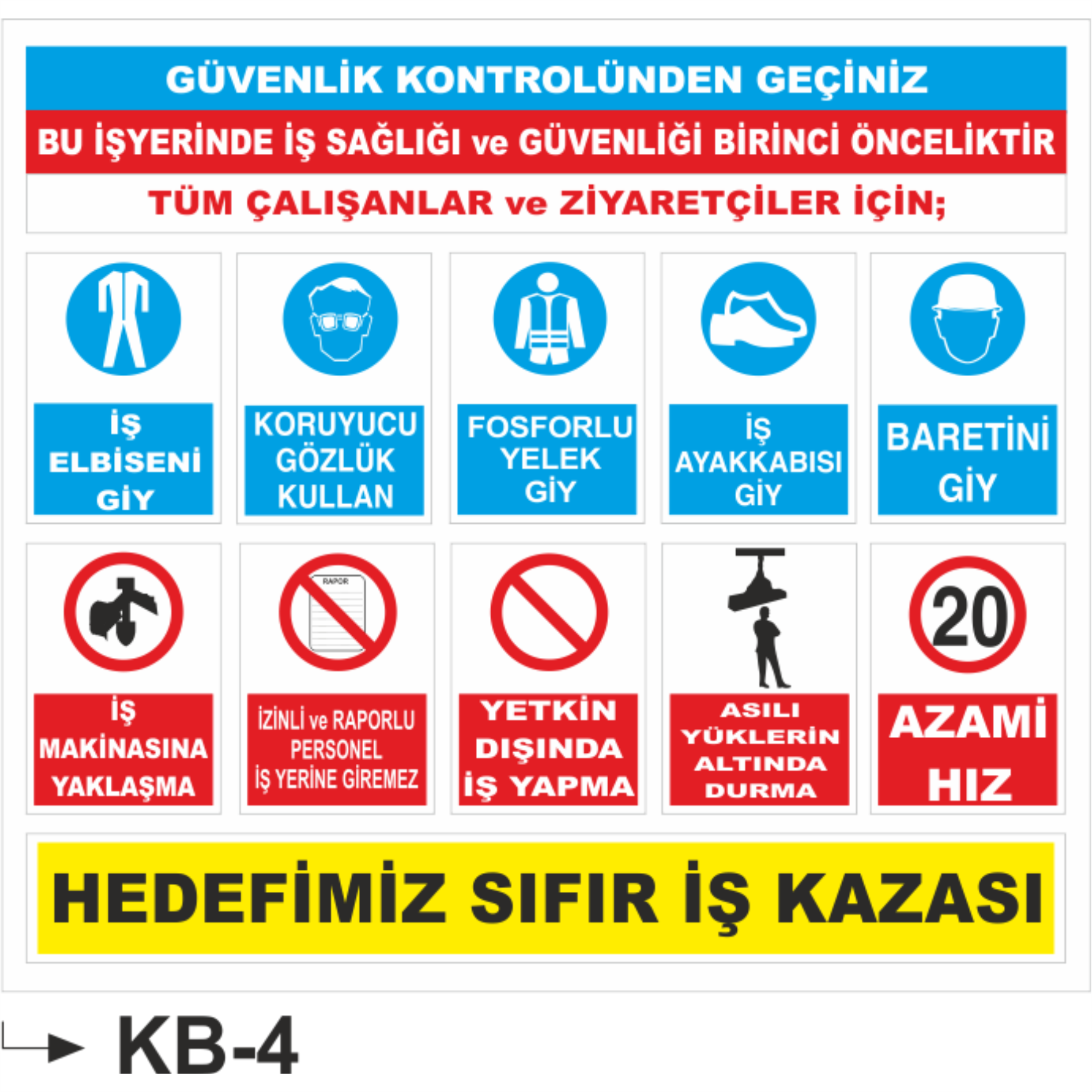 Güvenlik Kontrolünden Geçiniz Uyarı Levhası- Uyarı Levhaları