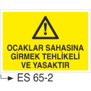 Ocaklar Sahasına Girmek Tehlikeli ve Yasaktır-Uyarı Levhası