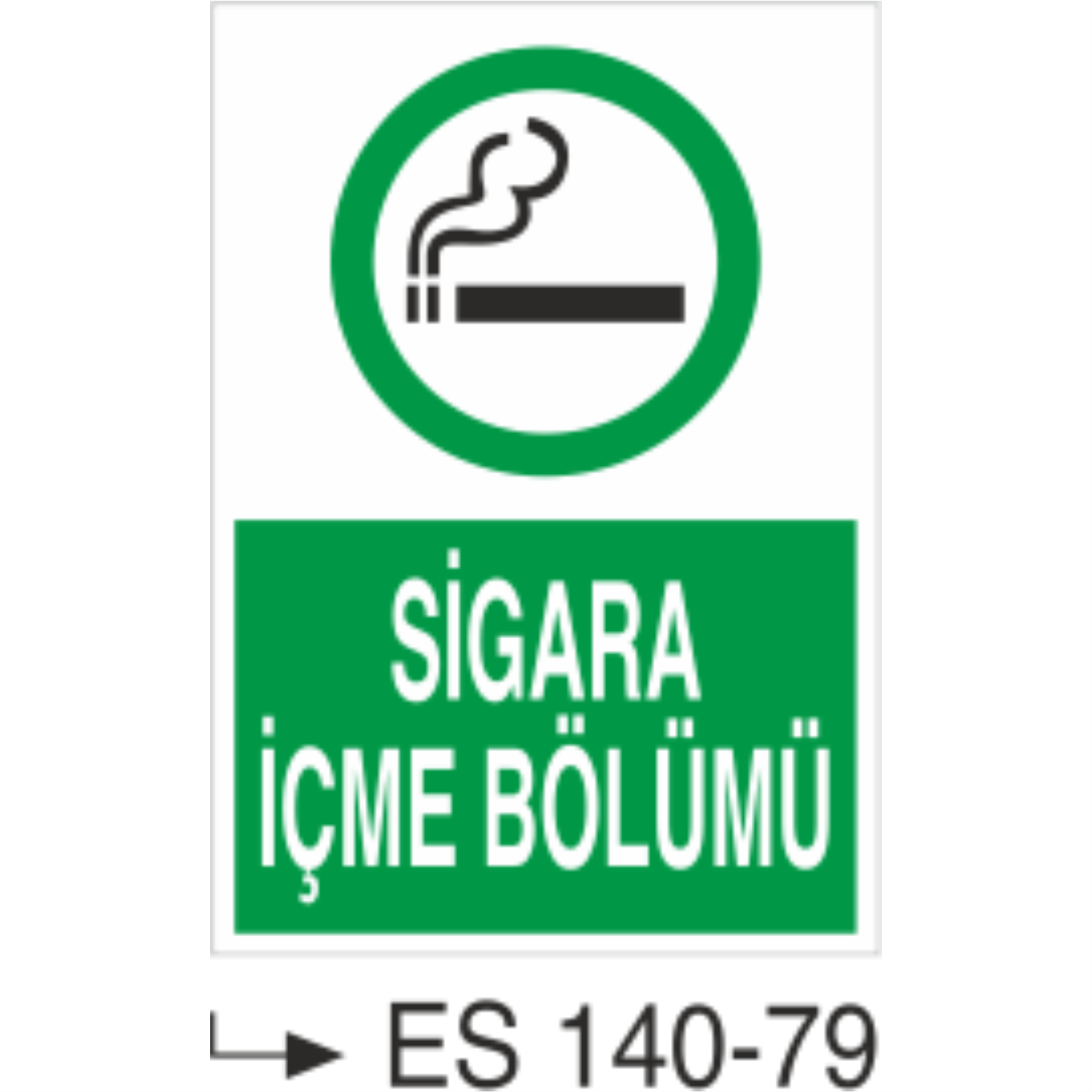 Sigara İçme Bölümü-Uyarı Levhası