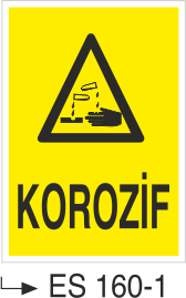 Korozif- Uyarı Levhası