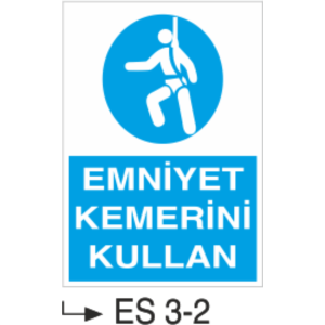 Emniyet Kemerini Kullan-Uyarı  Levhası