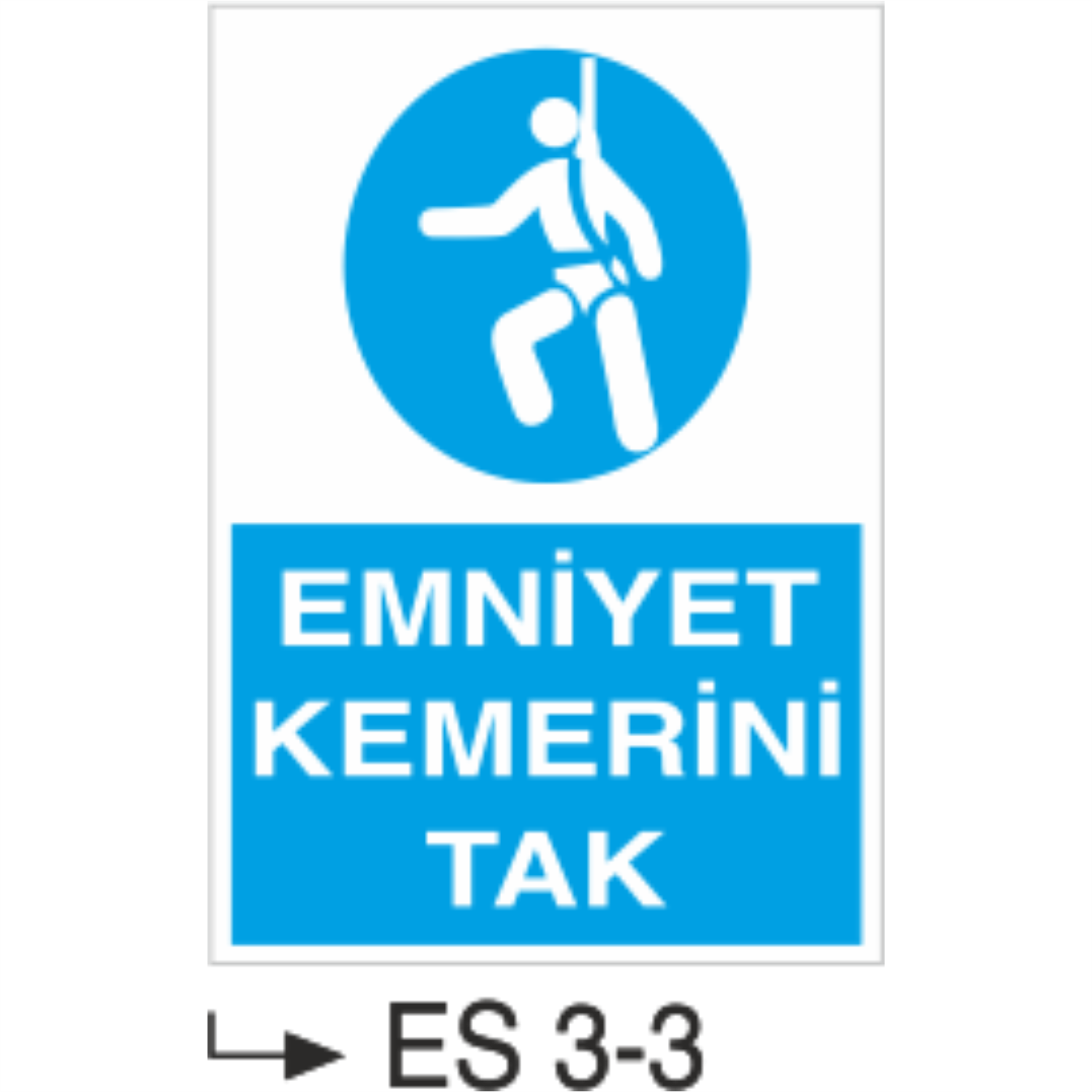 Emniyet Kemerini Tak -Uyarı  Levhası