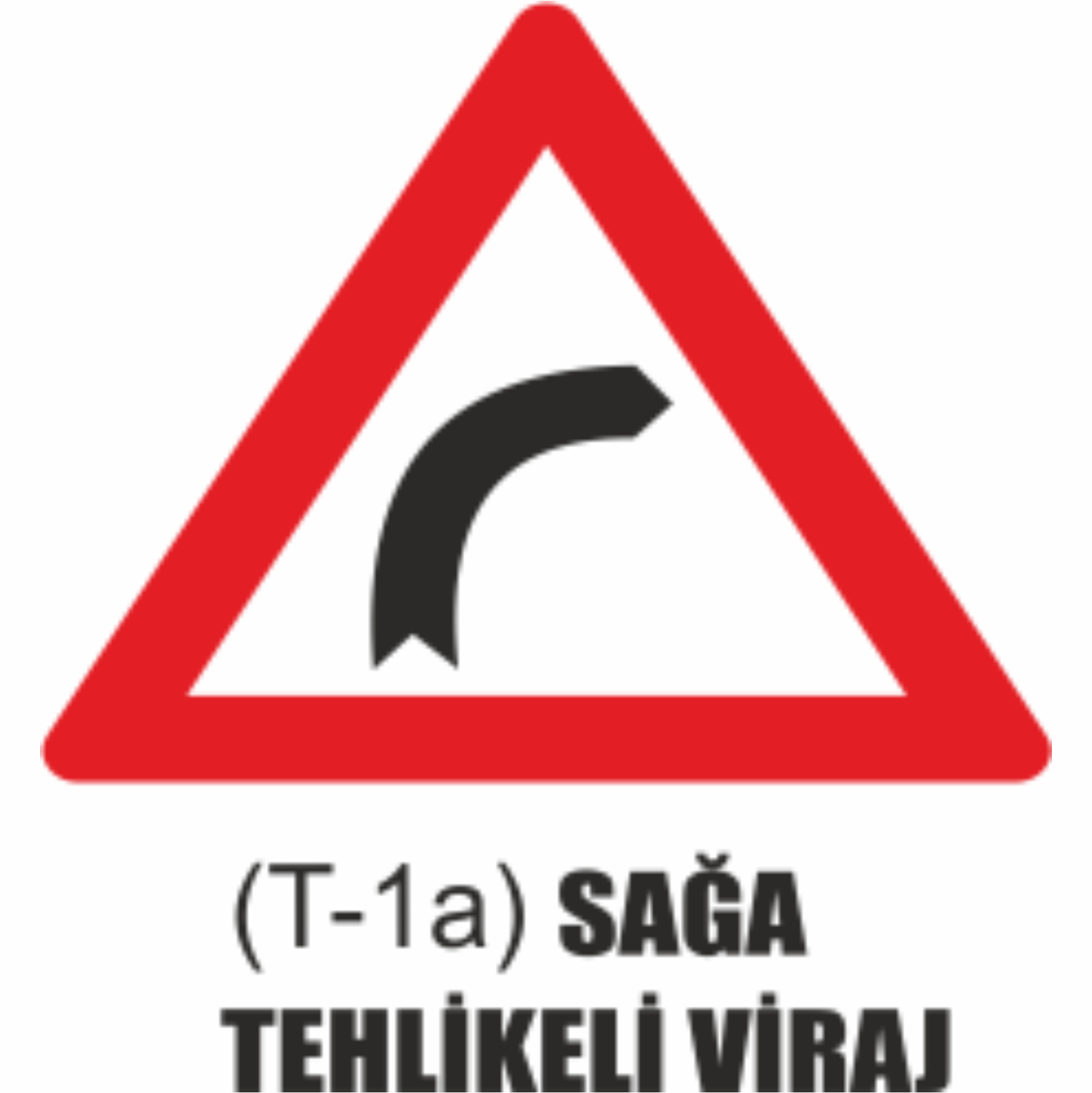 Sağa Tehlikeli Viraj Tabelası - Uyarı Levhaları