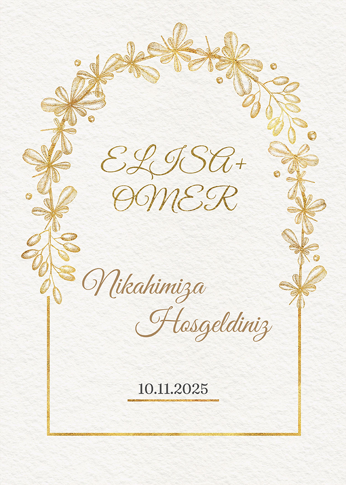 Nikah Karşılama Panosu (KRP0019)