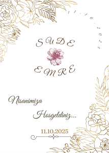 Nikah Karşılama Panosu (KRP0025)