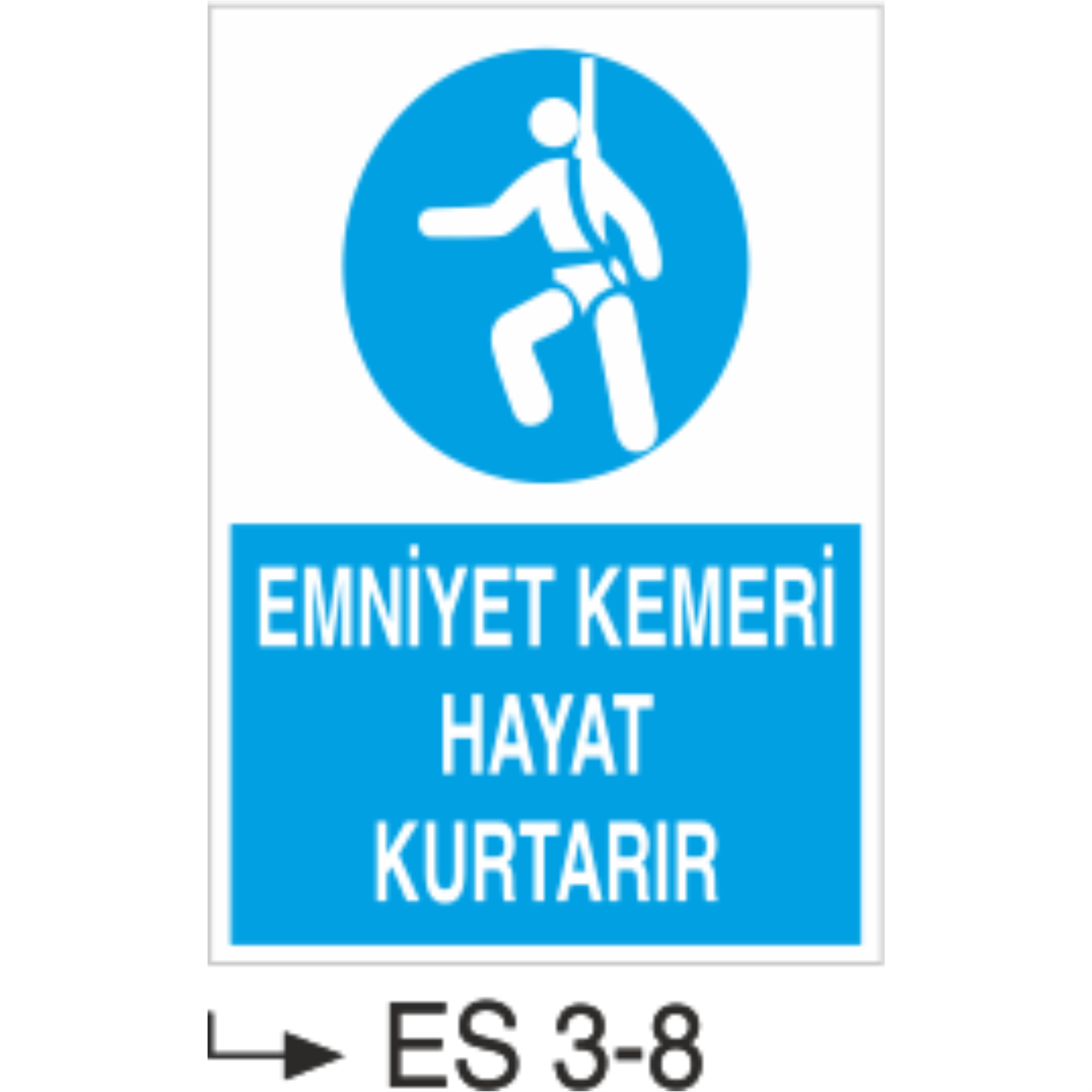 Emniyet Kemeri Hayat Kurtarır -Uyarı  Levhası