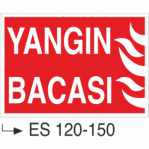 Yangın Bacası- Uyarı Levhası