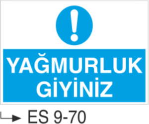 Yağmurluk Giyiniz-Uyarı  Levhası