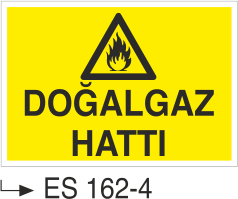 Doğal Gaz Hattı  -Uyarı Levhası