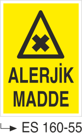 Alerjik Madde - Uyarı Levhası