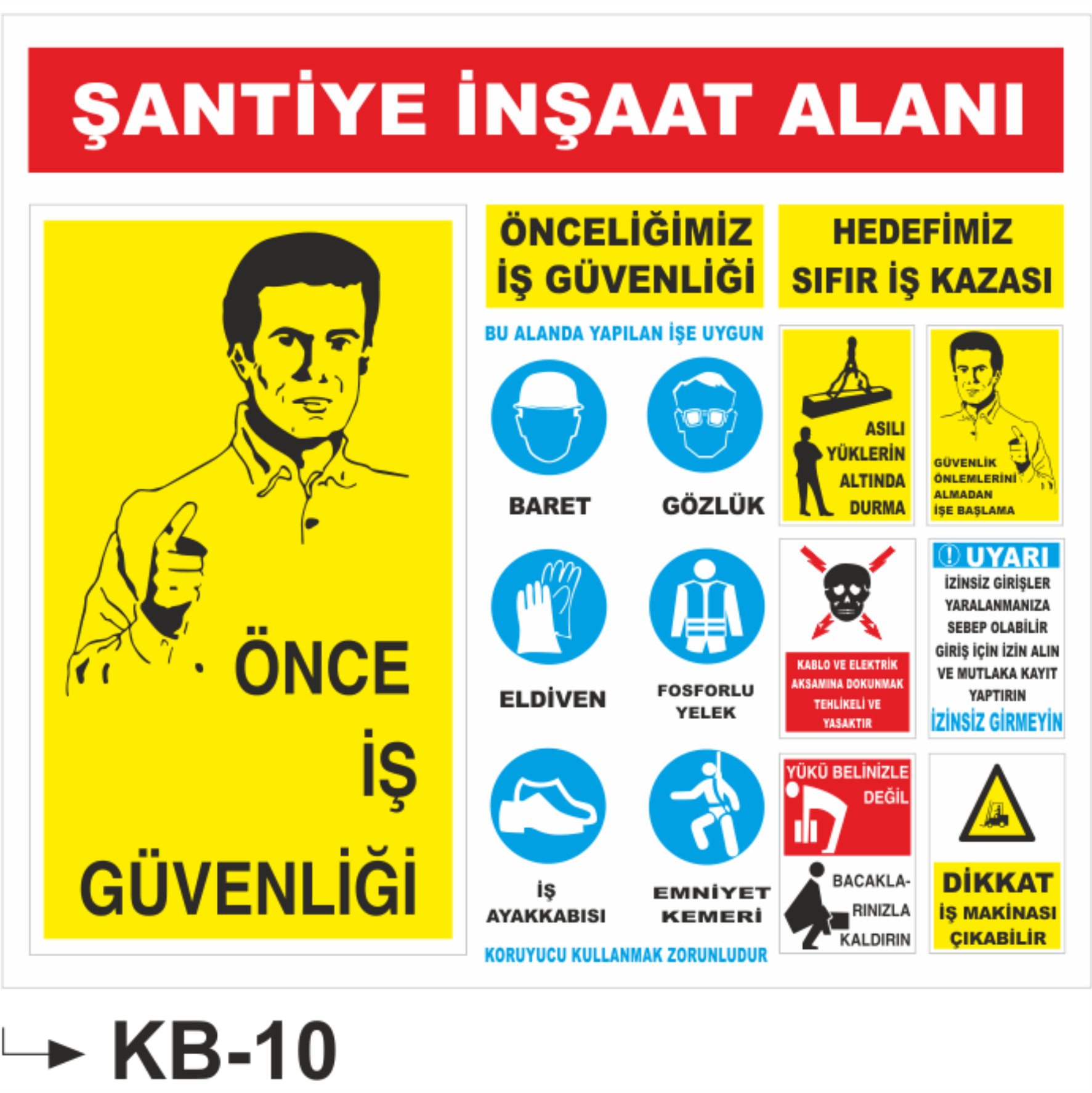 Şantiye İnşaat Alanı Uyarı Levhası - Uyarı Levhaları