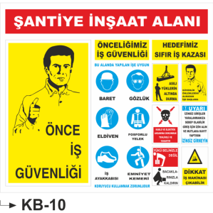 Şantiye İnşaat Alanı Uyarı Levhası - Uyarı Levhaları