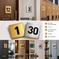1’den 30’a Kapı – Daire – Dolap Numarası | 5×5 cm Gold veya Gümüş Metal Plaka – UV Baskı