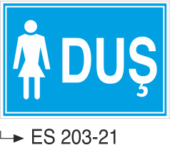 Duş - Uyarı Levhası