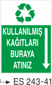 Kullanılmış Kağıtları Buraya Atınız - Uyarı Levhası