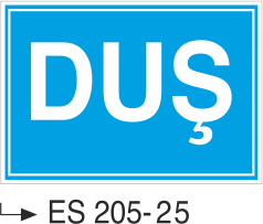 Duş - Uyarı Levhası