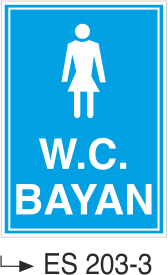 W.C. Bayan- Uyarı Levhası
