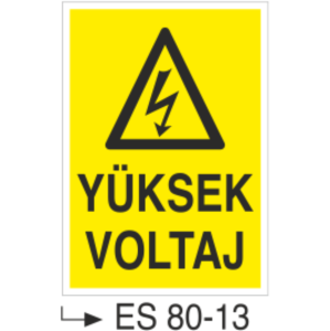 Yüksek Voltaj-Uyarı Levhası