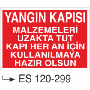 Yangın Kapısı- Uyarı Levhası