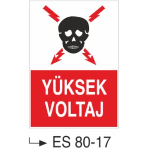 Yüksek Voltaj-Uyarı Levhası
