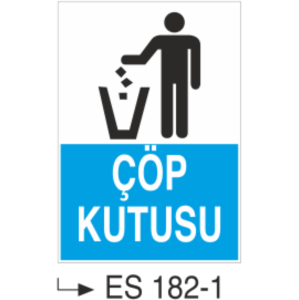 Çöp Kutusu - Uyarı Levhası
