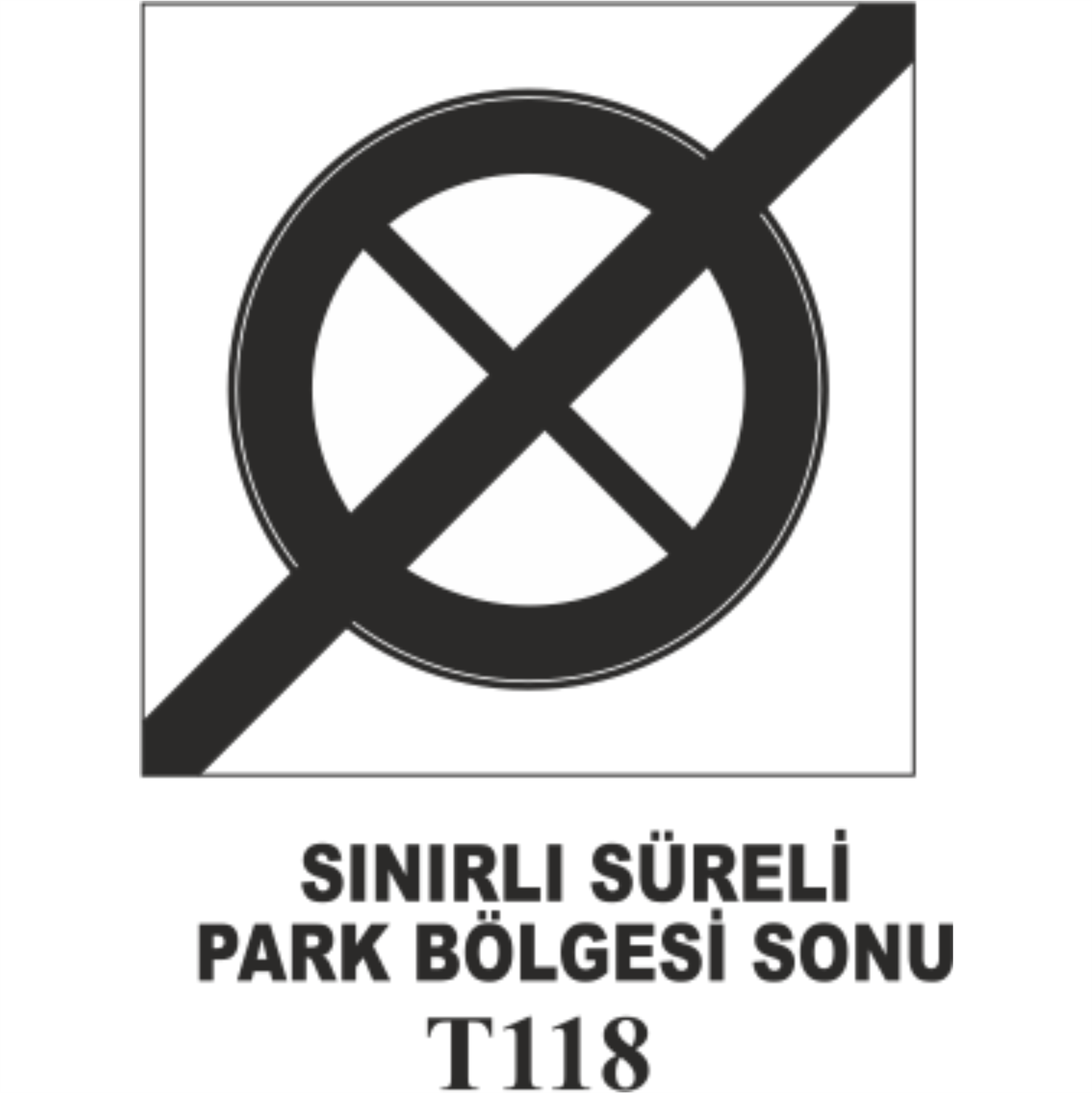 Sınırlı Süreli Park Bölgesi Sonu - Uyarı Levhaları