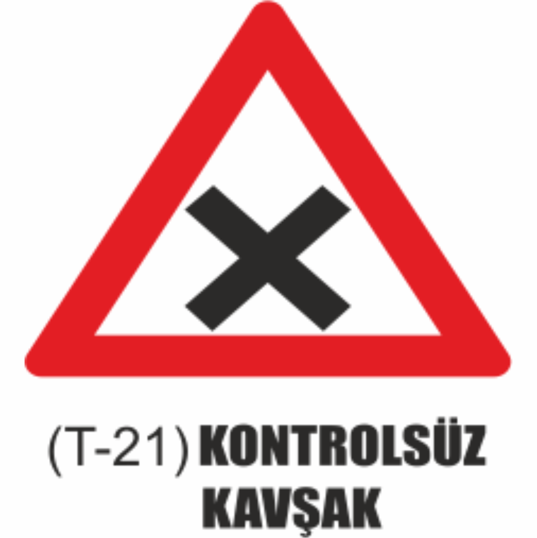 Kontrolsüz Kavşak Tabelası - Uyarı Levhaları
