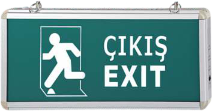Ledli Acil Çıkış Kapı Üstü  ZMR ve Cata