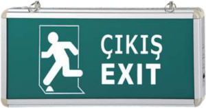 Ledli Acil Çıkış Kapı Üstü  ZMR ve Cata