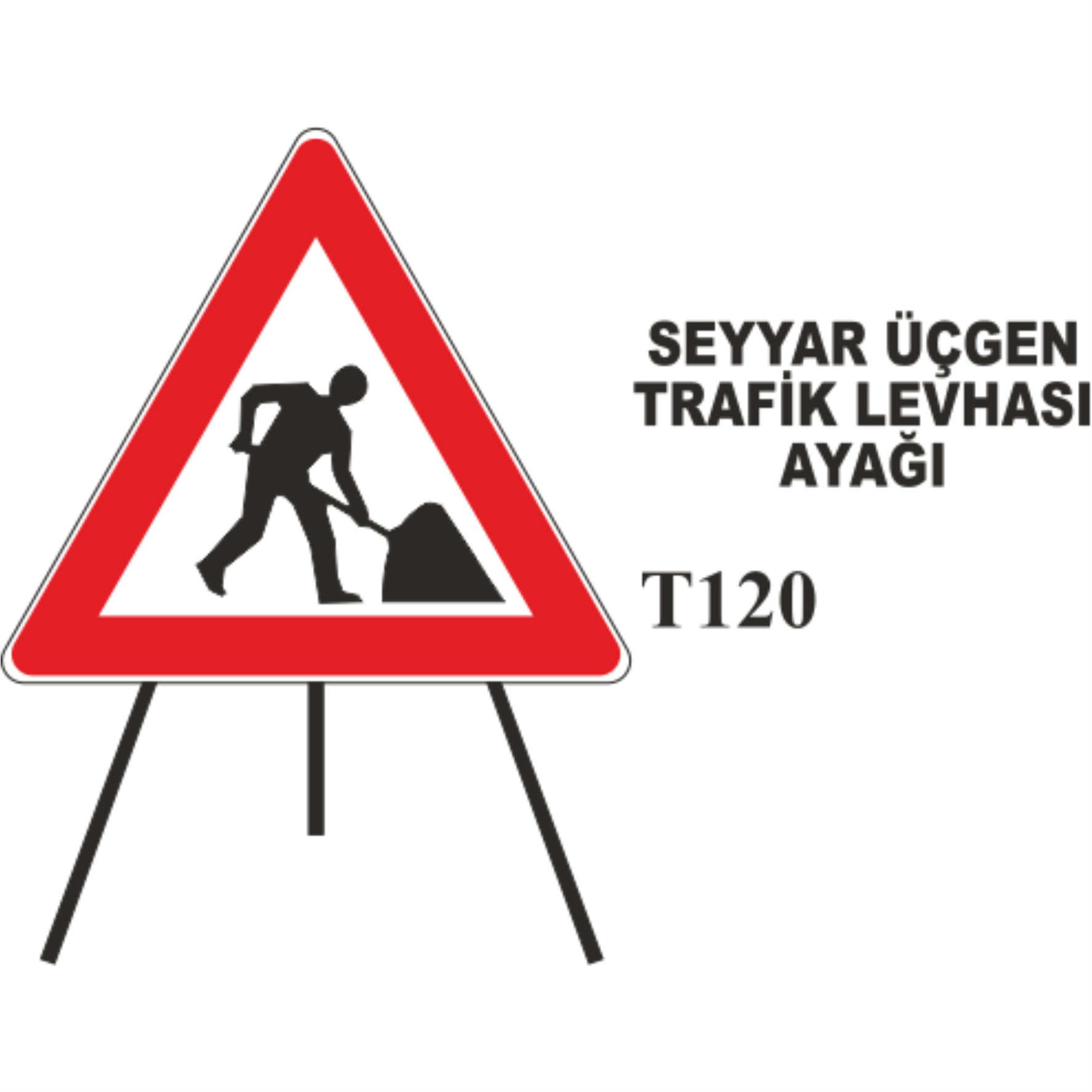 Seyyar Üçgen Trafik Ayağı - Uyarı Levhaları