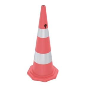 Pvc Trafik Konisi 90 Cm Çift Reflektifli Sekizgen Tabanlı  (ADL902808R2)