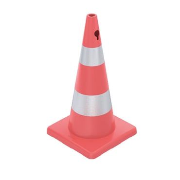 Pvc Trafik Konisi 70 Cm Çift Reflektifli Kare Tabanlı  (ADL702804R2)