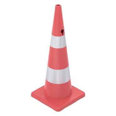 Pvc Trafik Konisi 90 Cm Çift Reflektifli Kare Tabanlı  (ADL902804R2)