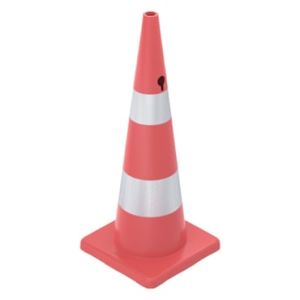 Pvc Trafik Konisi 90 Cm Çift Reflektifli Kare Tabanlı  (ADL902804R2)