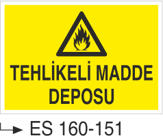 Tehlikeli Madde Deposu - Uyarı Levhası