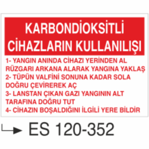 Karbondioksitli Gazların Kullanışı- Uyarı Levhası