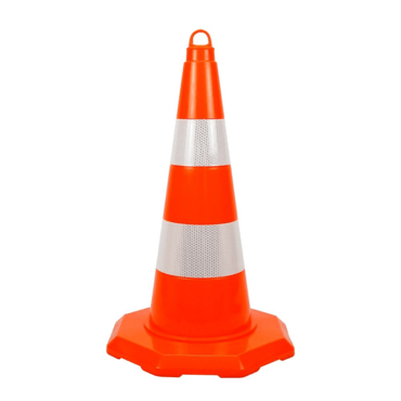 Pvc Trafik Konisi 52 Cm Çift Reflektifli Trafik Dubası  (ADL12332)