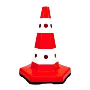 Klasik Kedi Gözlü Trafik Konisi 50 cm Ağırlıklı Trafik Dubası  (ADL12302TKA)