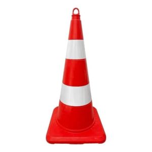 TPE Trafik Konisi 75 cm Çift Reflektifli Trafik Dubası  (ADL12387TKR2)