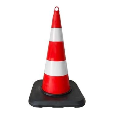 TPE Trafik Konisi 75 cm Ağırlıklı Çift Reflektifli Trafik Dubası  (ADL12389TKAR2)