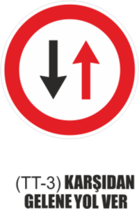 Karşıdan Gelene Yol Ver Tabelası - Uyarı Levhaları