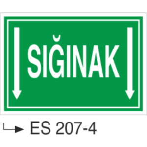 Sığınak- Uyarı Levhası