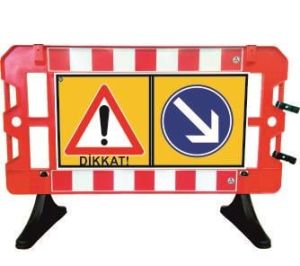Güvenlik Barikatı Levhalı Kırmızı 150X100 Cm  (ADL12513)