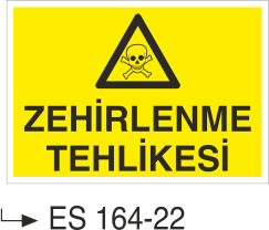 Zehirlenme Tehlikesi - Uyarı Levhası