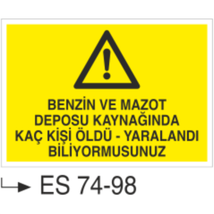 Benzin Ve Mazot Deposu Kaynağında Kaç Kişi Öldü- Yaralandı Biliyormusunuz- Uyarı Levhası